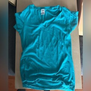 Aqua PINK V-neck T-shirt